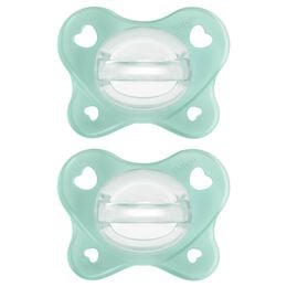 Chicco PhysioForma Dual Soft Silicone Pacifier 0-2m (2pc) in Seafoam
