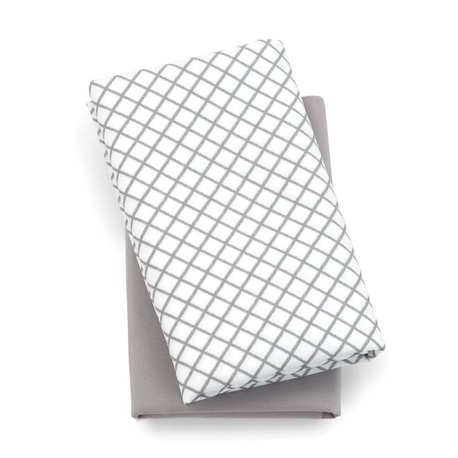 Lullaby Playard Fitted Sheet, 2-Pack - Grey Diamond in Grey Diamond image number 0