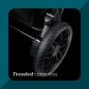 Treaded rubber tires image number 6