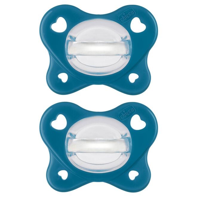 Chicco PhysioForma Dual Soft Silicone Pacifier 16-24m (2pc) in Sapphire image number 0