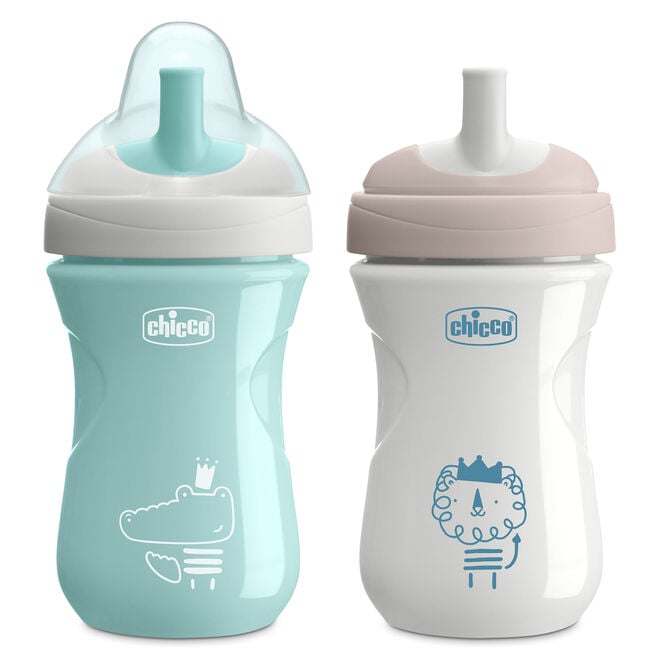 Chicco Sport Spout Trainer Sippy Cup 9oz 9m+ 2pk in Sage/Grey image number 0