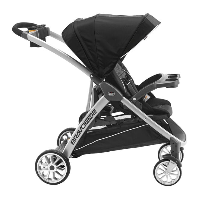 Chicco Bravo For 2 Stroller in Iron Right View image number 3
