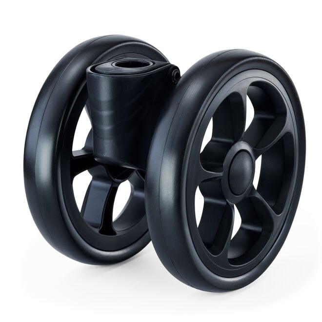 Viaro Stroller Front Wheel Assembly - Black in Black image number 0