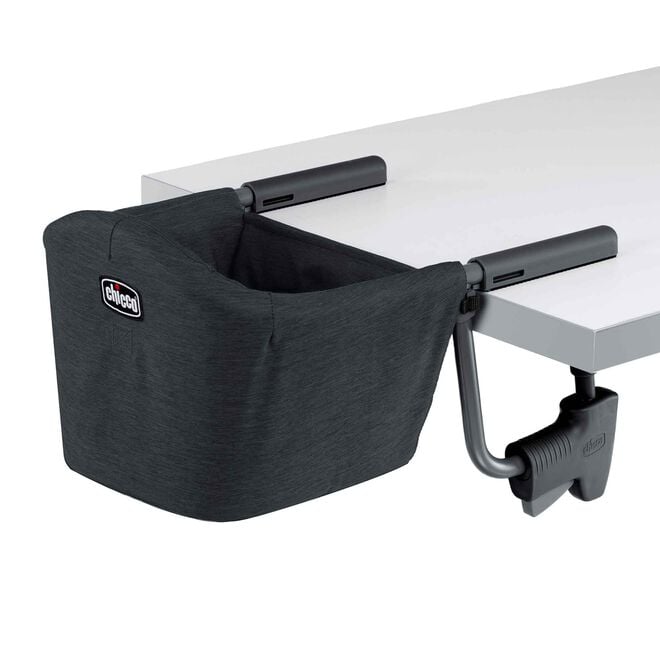 Chicco FastLock Hook-on Chair in Black 3/4 Back View image number 5