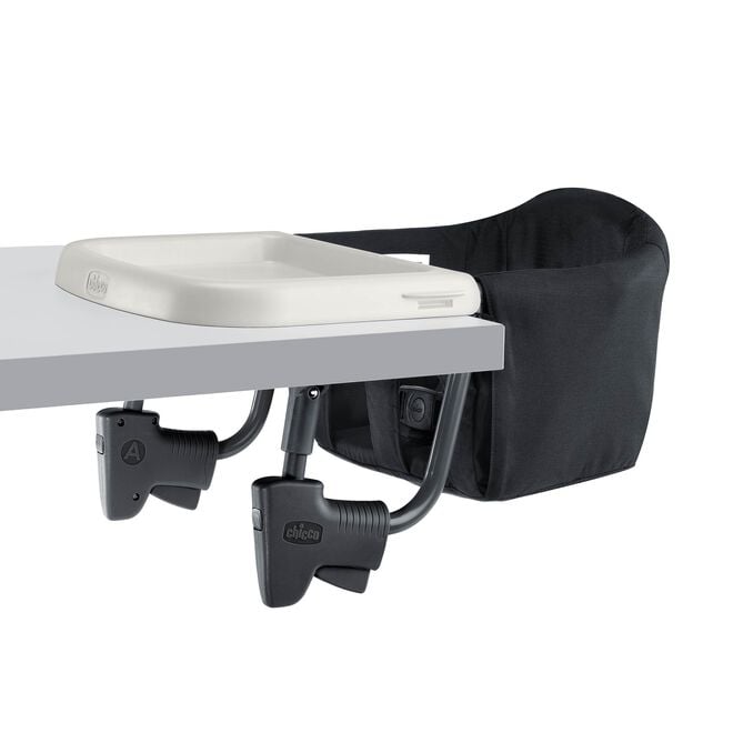 Chicco FastLock Go Hook-On Chair in Black Left Angle View image number 2