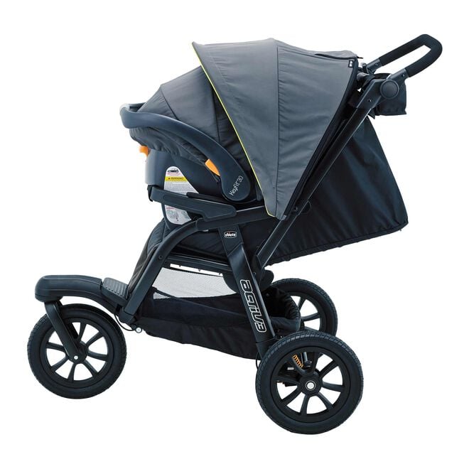 Chicco Activ3 Jogging Stroller Travel System in Solar Left Profile View image number 6