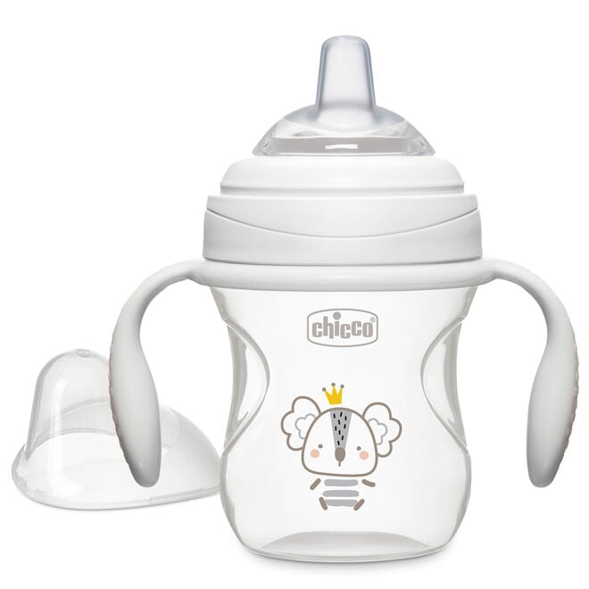 Chicco Silicone Spout Transition Cup 7oz 4m+ in Grey image number 0
