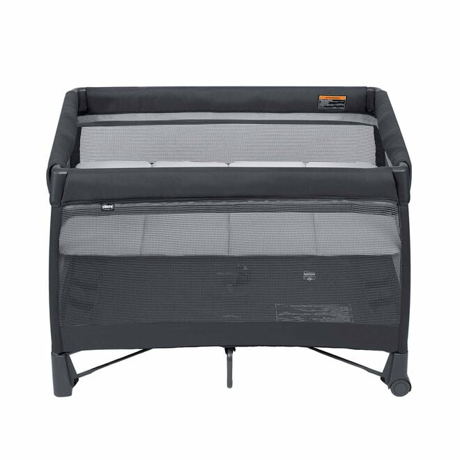 Chicco Dash Playard in Charcoal Front View with Bassinet image number 3