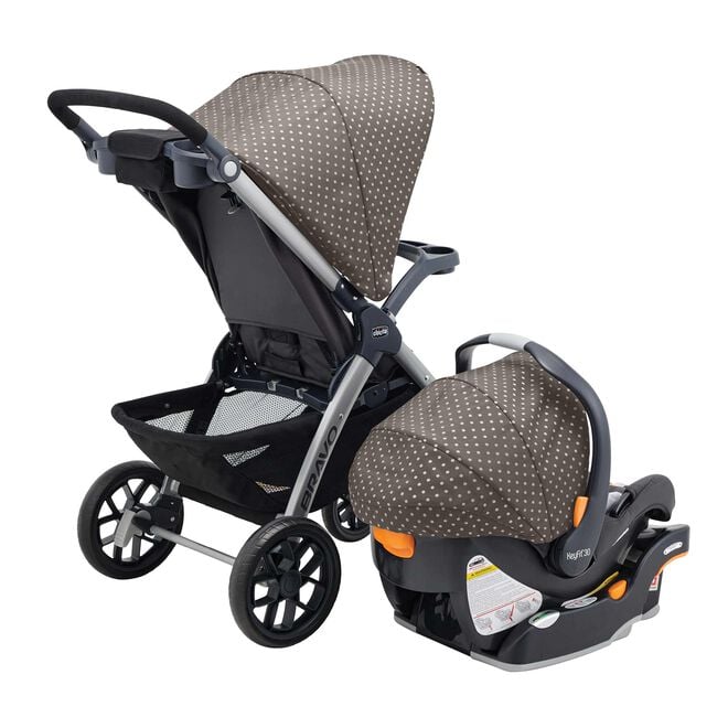 Chicco Bravo Trio Travel System in Calla 3/4 Back View image number 4