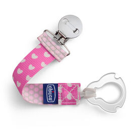 Chicco Universal Two-in-One Fashion Pacifier Clip in Pink