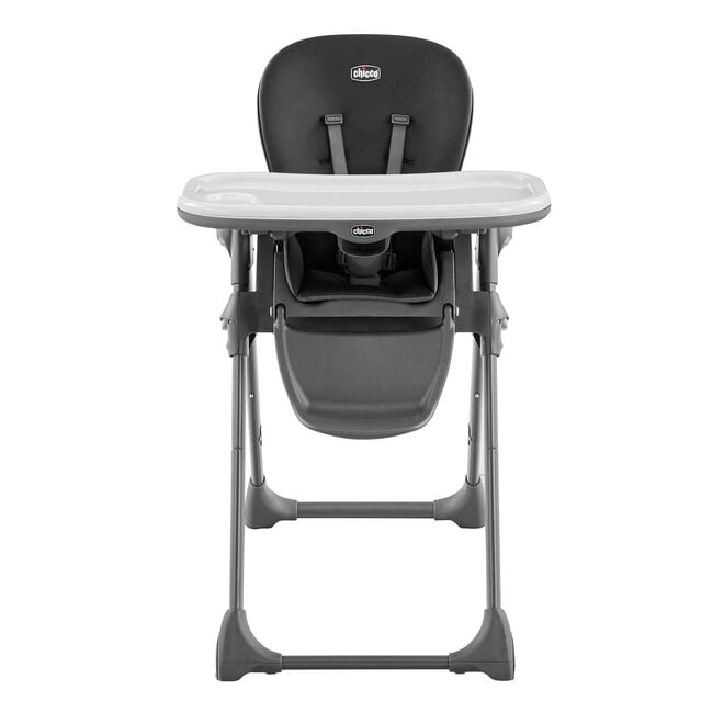 Chicco Polly Highchair in Black Front View image number 1