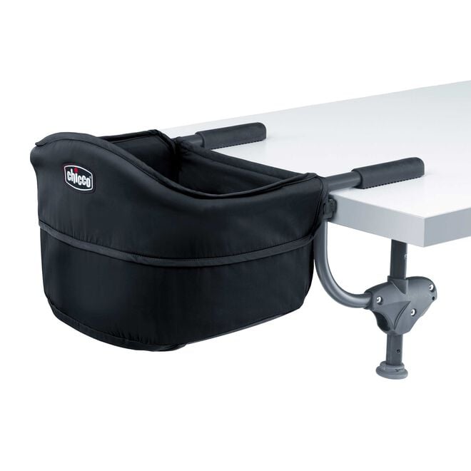Chicco Caddy Hook-on Chair in Black Back Angle Profile image number 4
