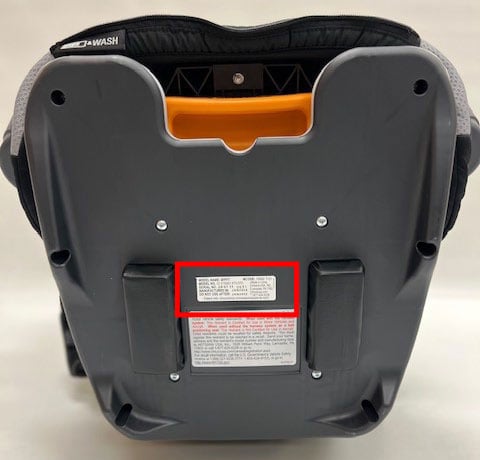 Chicco MyFit Zip Air Car Seat registration location image