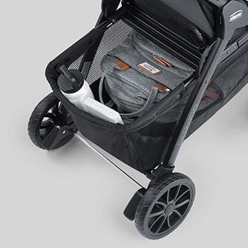 Image of Chicco Bravino Stroller large storage basket feature