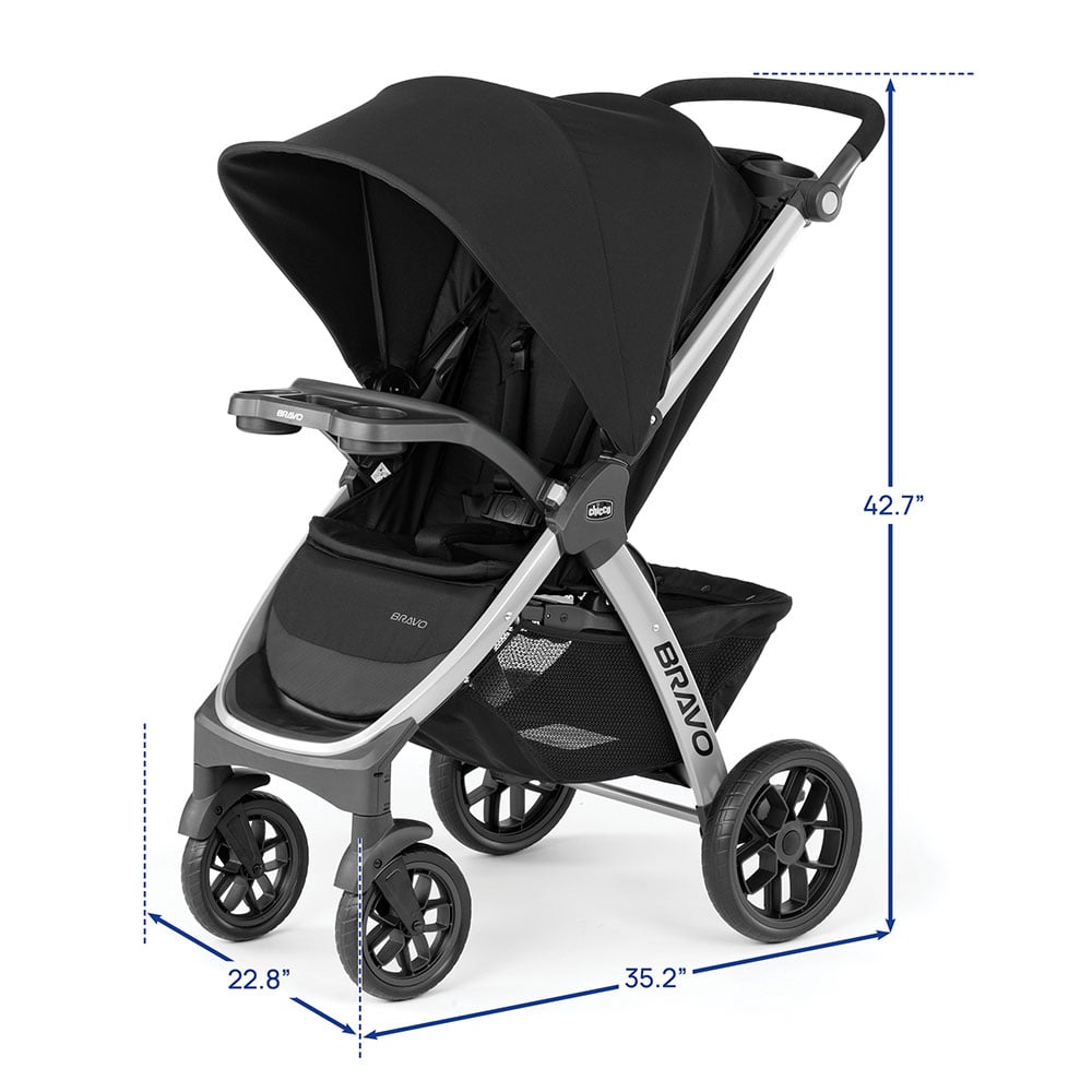 Chicco Bravo Stroller dimensions image