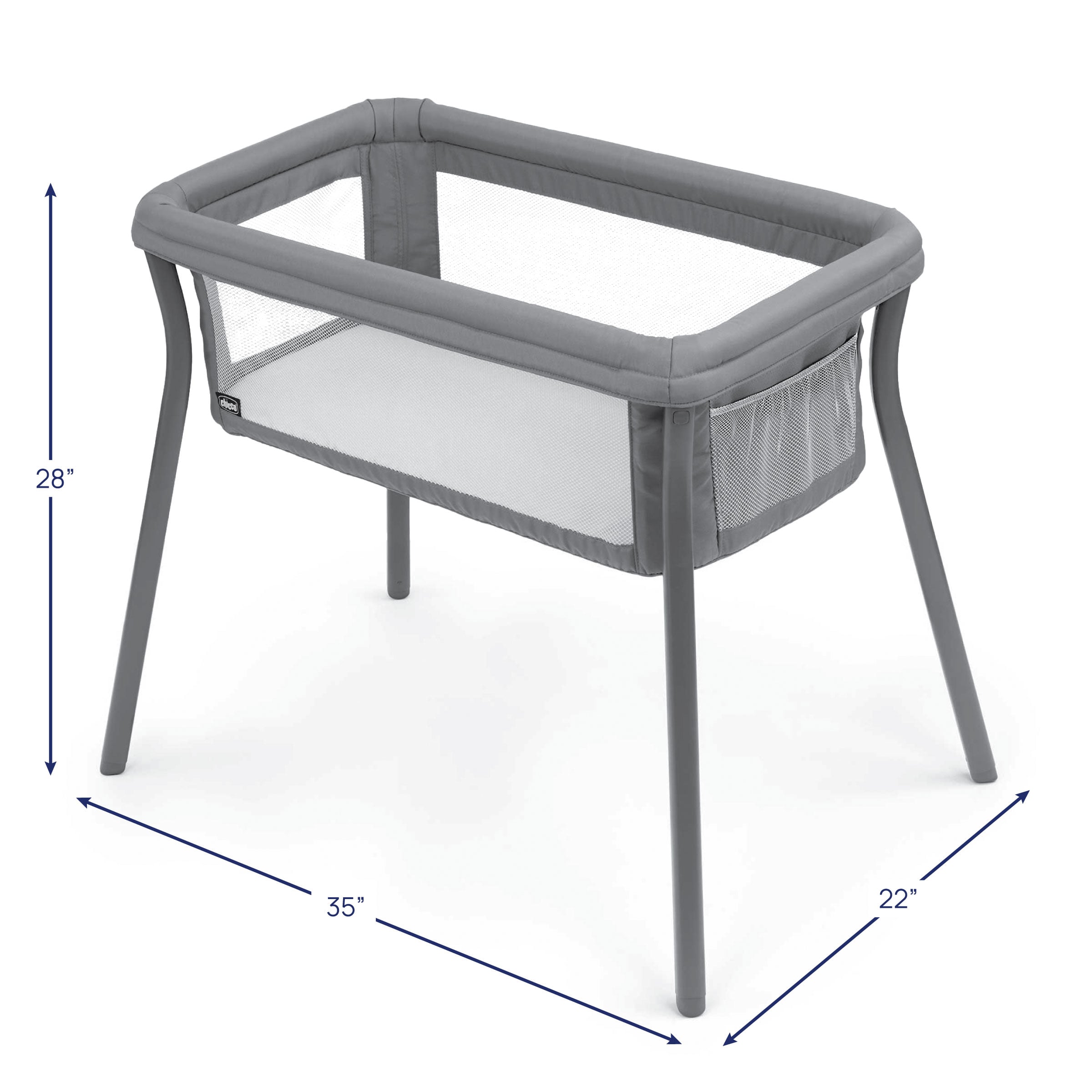 Chicco LullaGo Anywhere Bassinet dimensions image