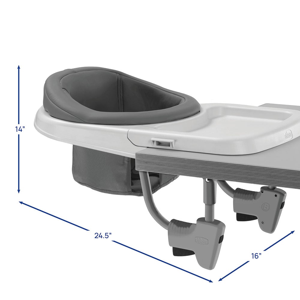 Chicco FastLock 360 Hook-On Chair dimensions image